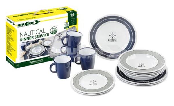Picture of DINNER SERVICE NAUTICAL 16PCS